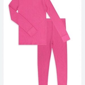Cozy Pink Long Sleeve Thermal Set for Kids
